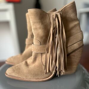 Gianna Bini fringe booties